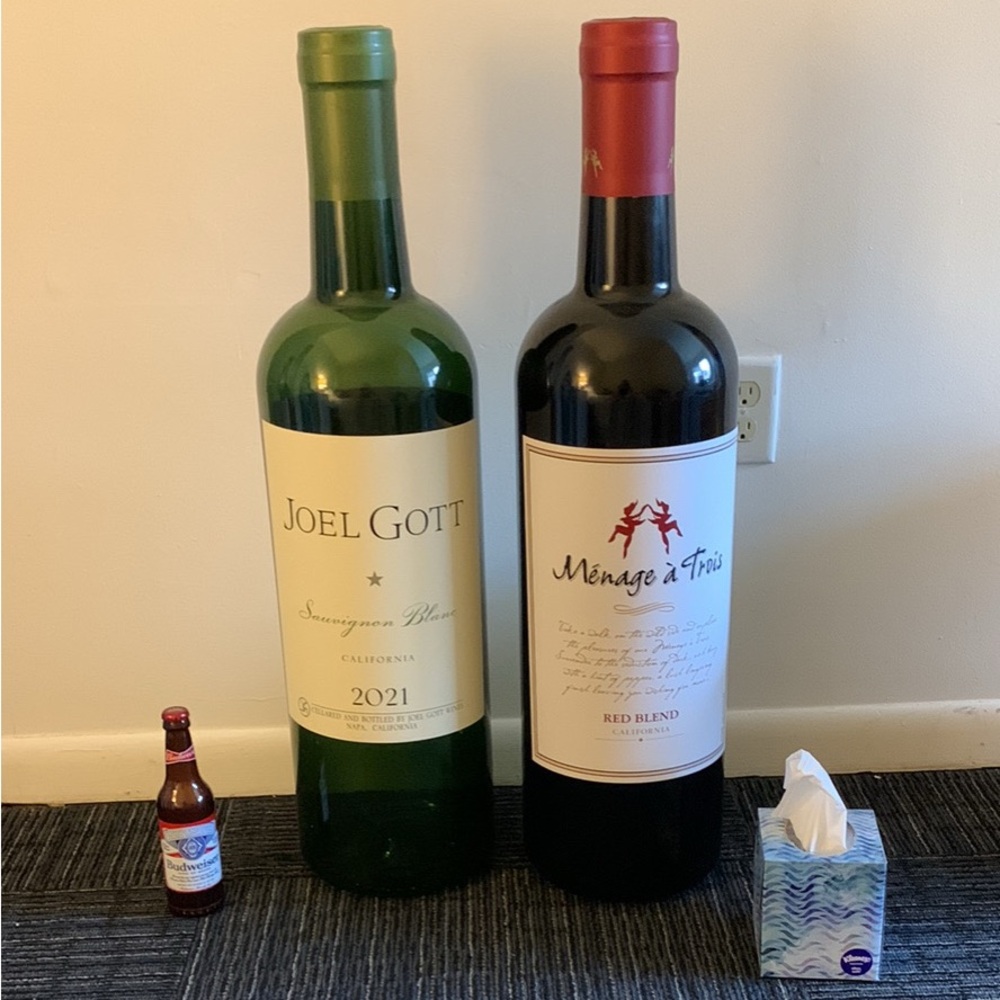 NEW Life size hollow wine bottles